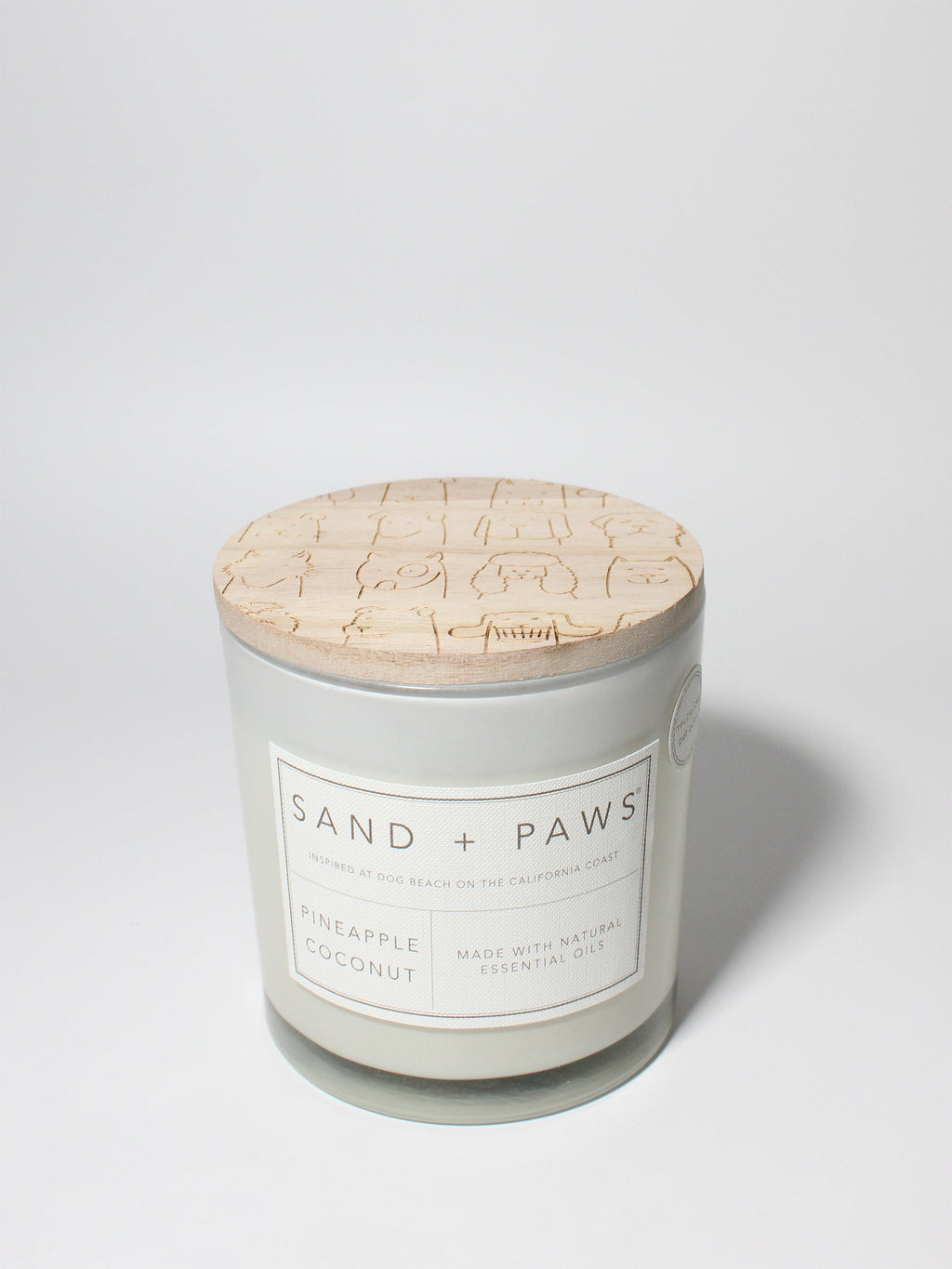 Sand + Paws Pineapple Coconut 21 oz scented candle Premium