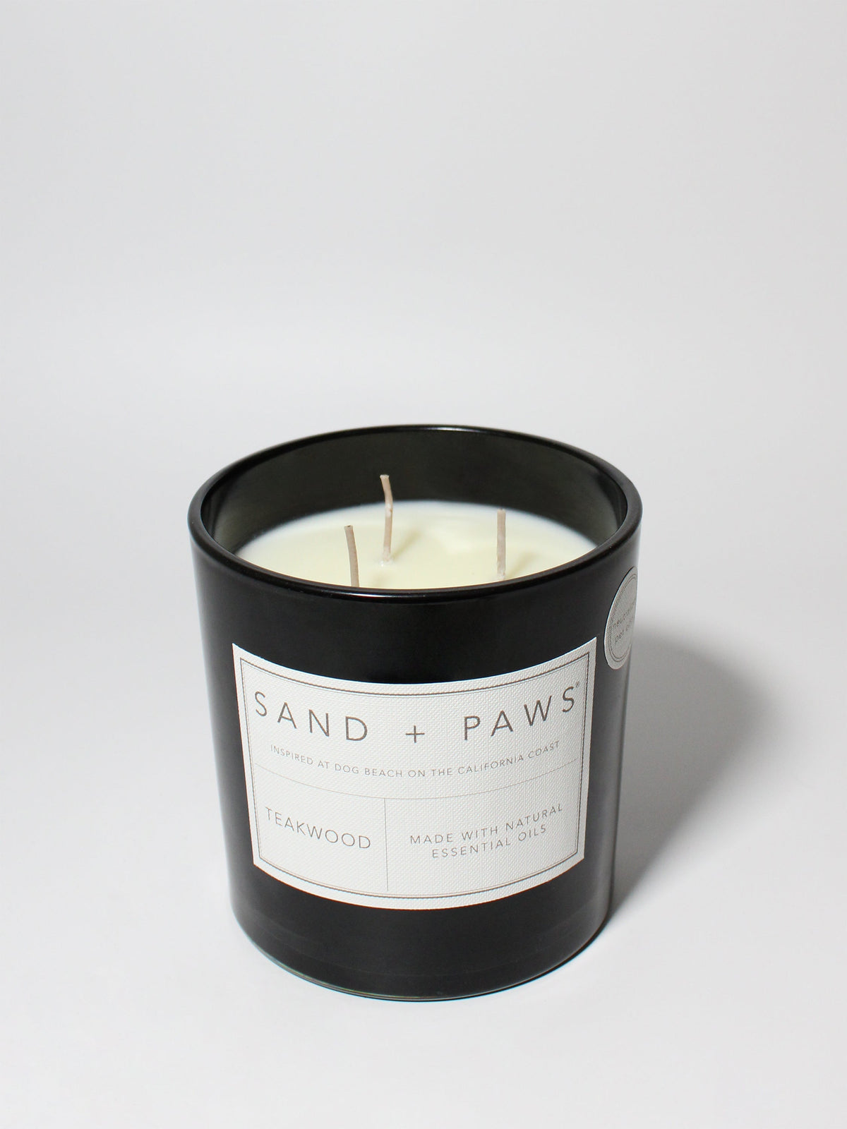 Sand + Paws Teakwood 21 oz scented candle Premium