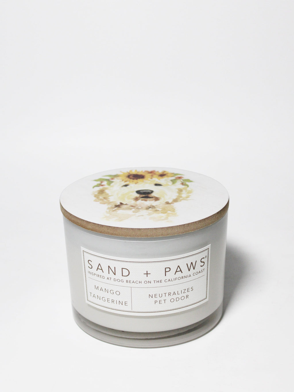 Sand + Paws Mango Tangerine 12 oz scented candle Premium