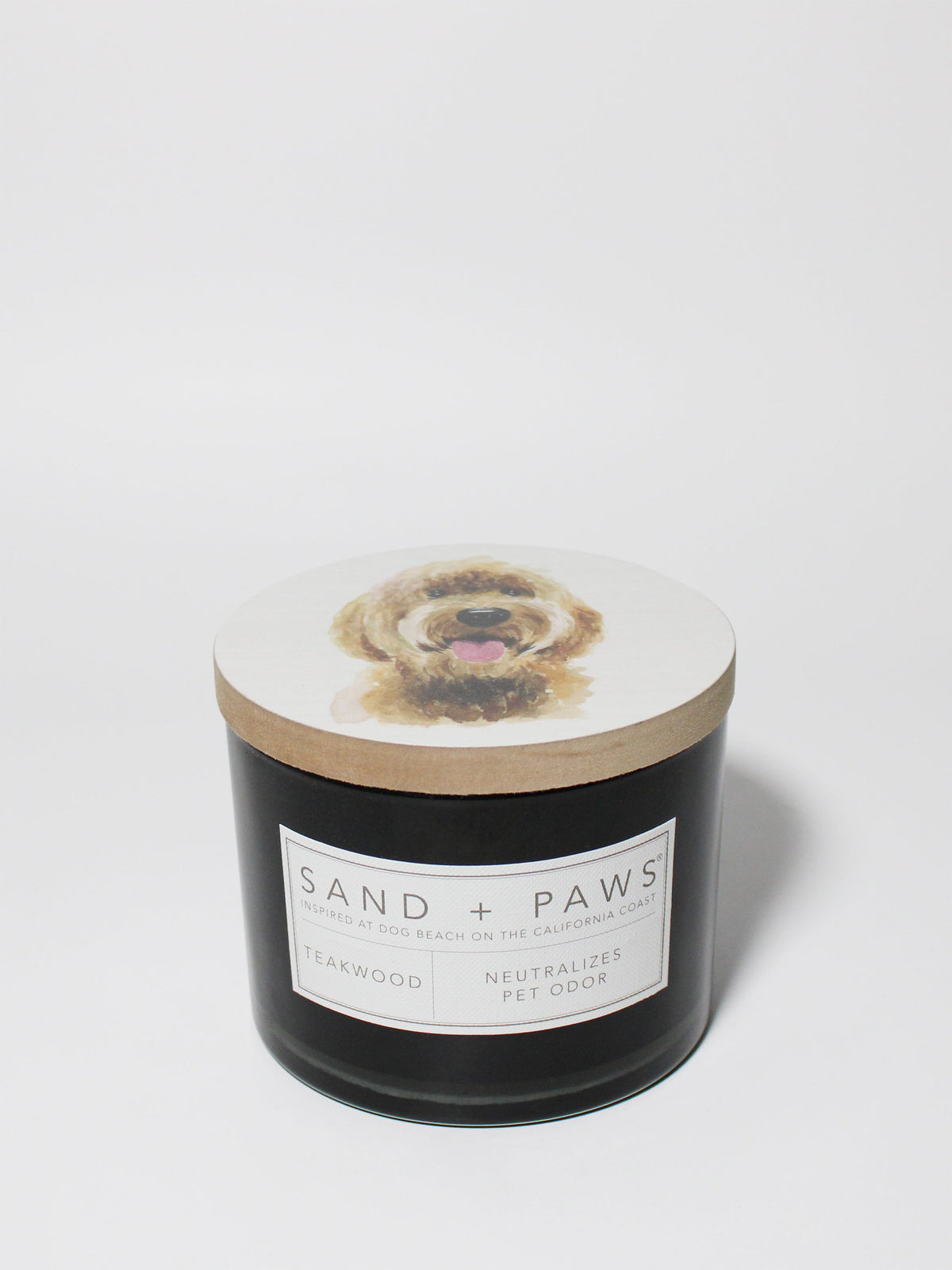 Sand + Paws Teakwood 12 oz scented candle Premium