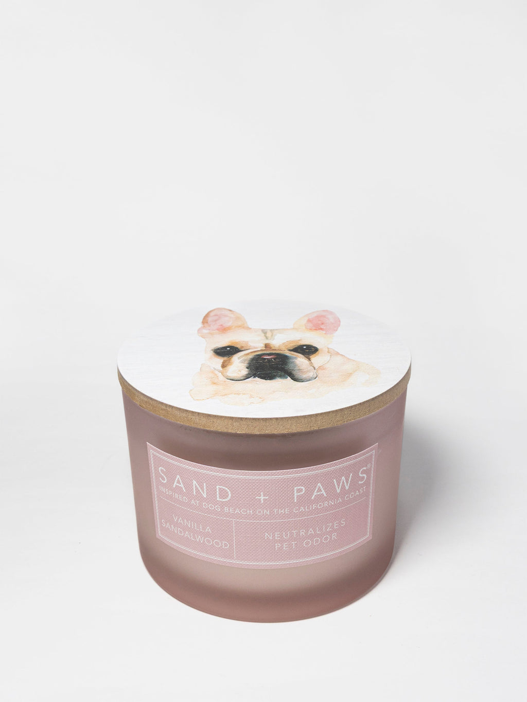Sand + Paws Vanilla Sandalwood 12 oz scented candle Premium