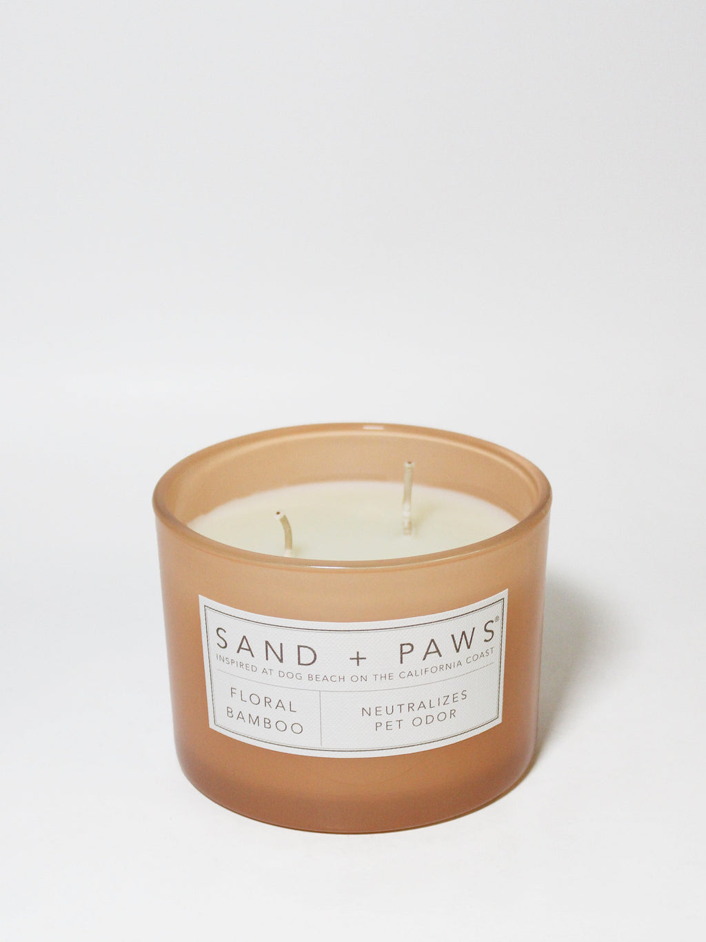 Sand + Paws Floral Bamboo 12 oz scented candle Premium