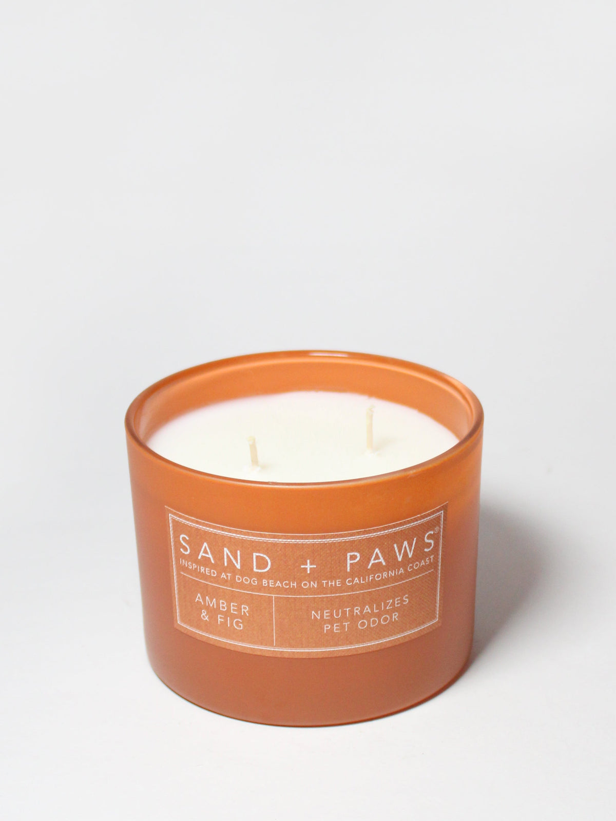 Sand + Paws Amber & Fig 12 oz scented candle Premium