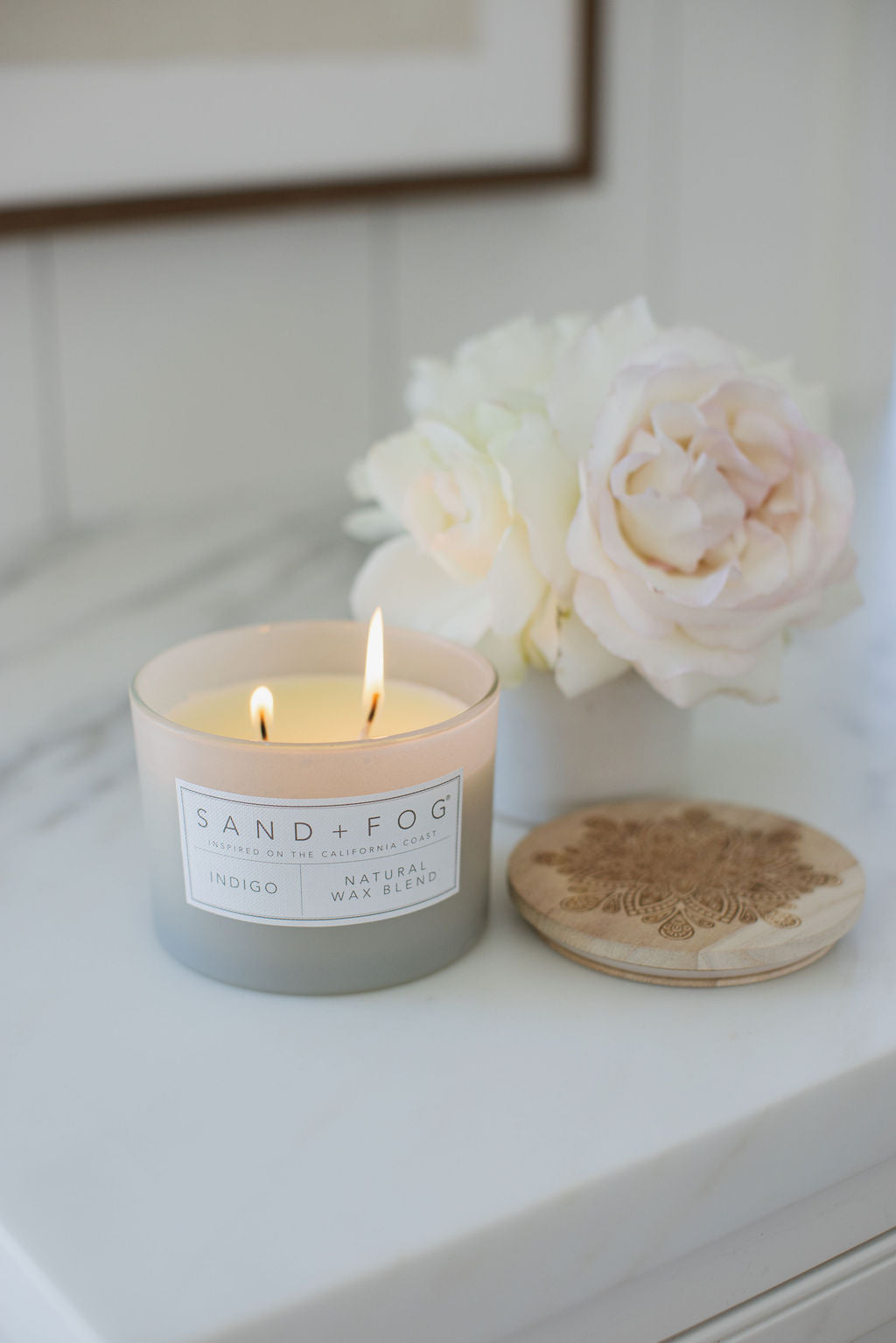 Indigo 12 oz scented candle Premium
