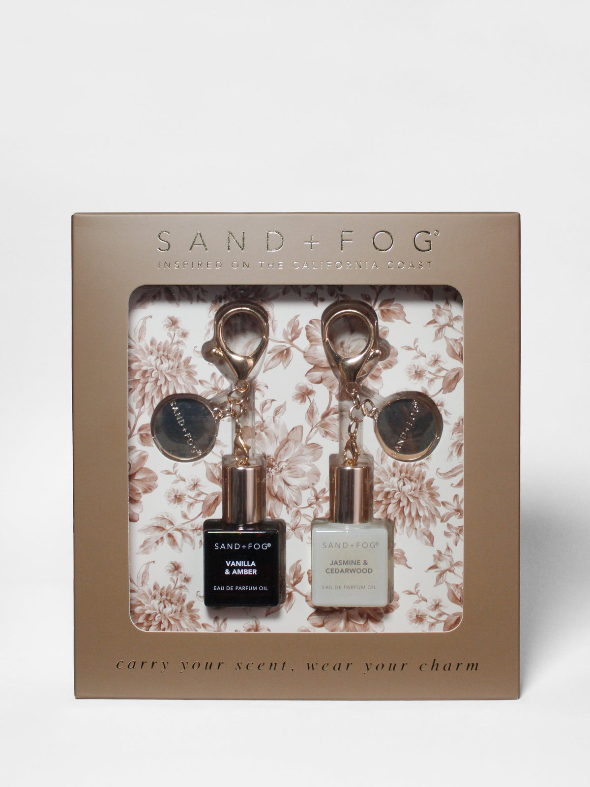 Bag Charm Luxurious Perfume Oil Rollerball Set - Vanilla & Amber + Jasmine & Cedarwood