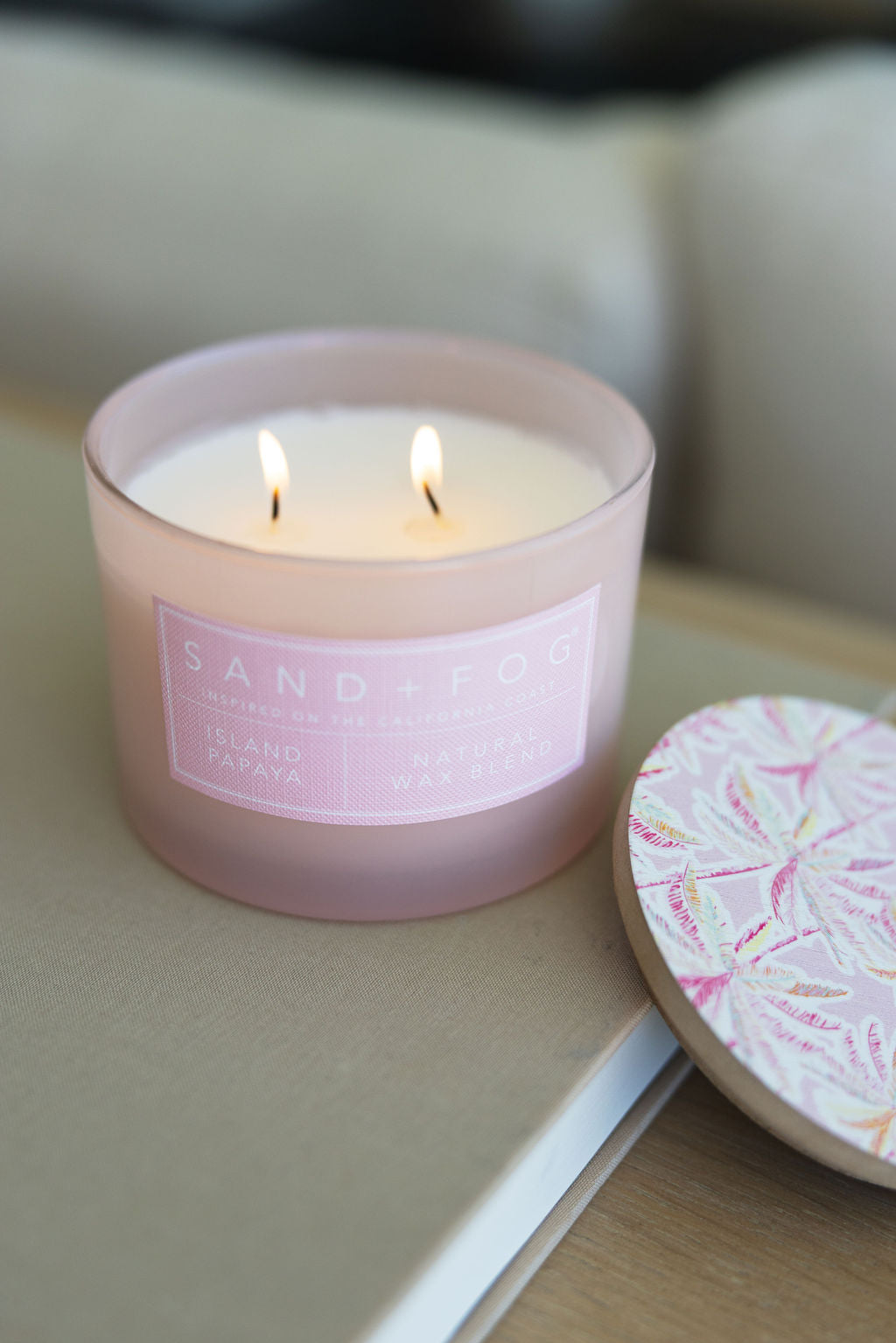 Island Papaya 12 oz scented candle Premium