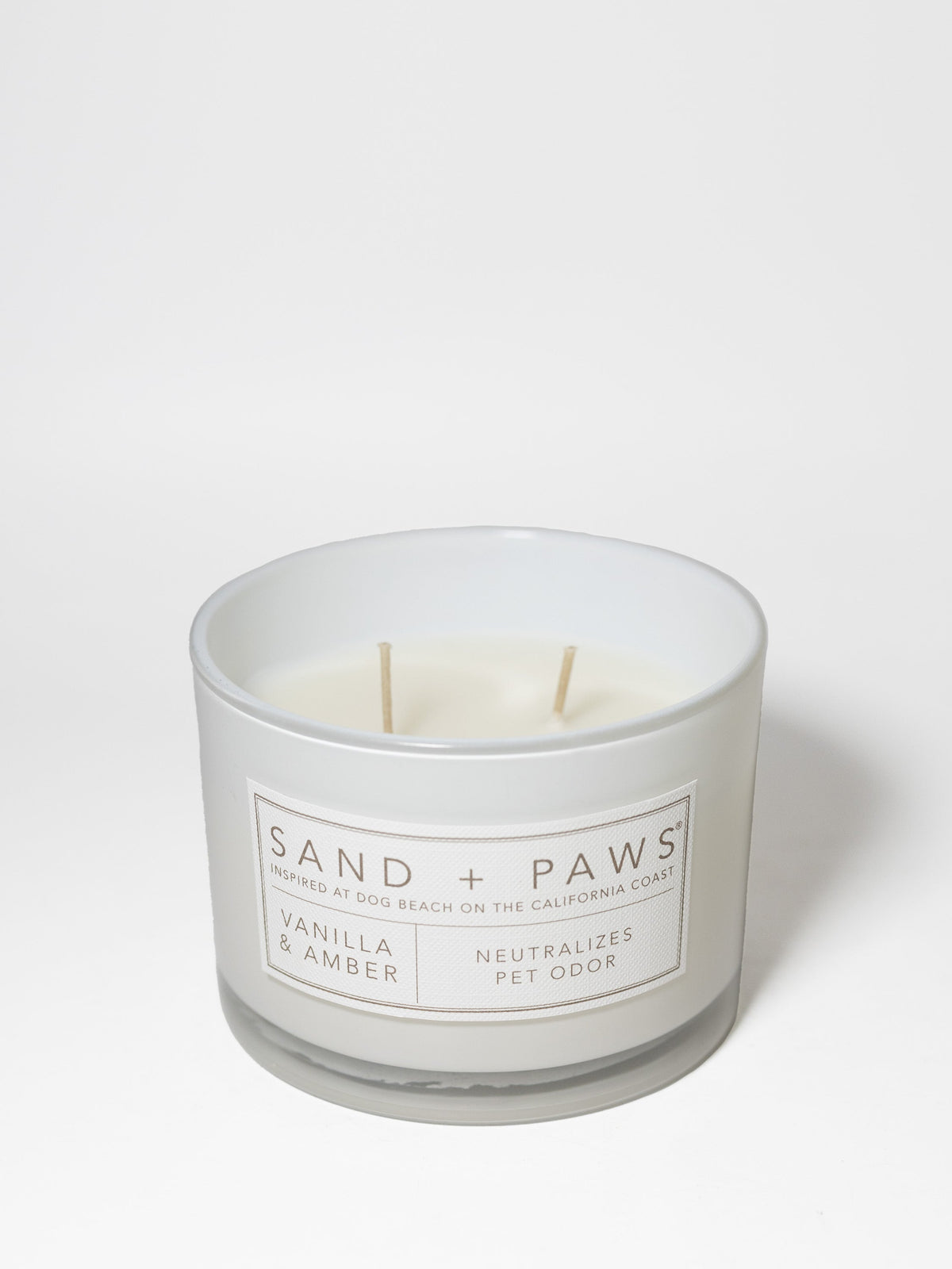 Sand + Paws Vanilla & Amber 12 oz scented candle Premium