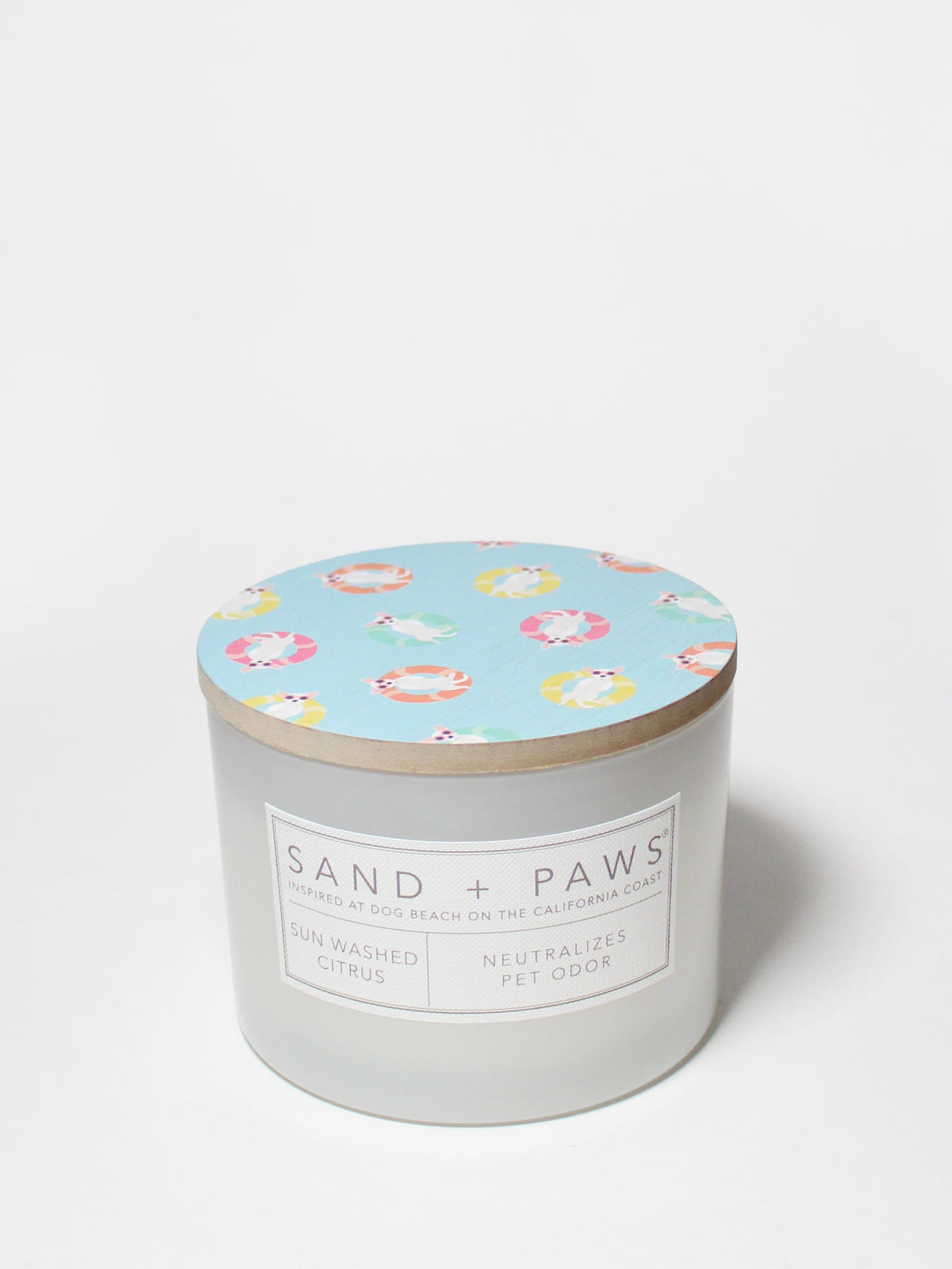 Sand + Paws Sun Washed Citrus 12 oz scented candle Premium